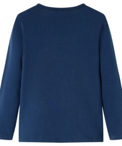 Kindershirt met lange mouwen 92 marineblauw