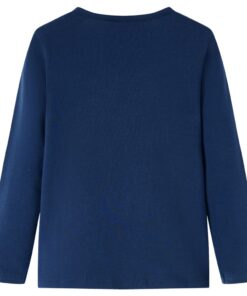 Kindershirt met lange mouwen 92 marineblauw