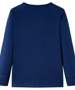 Kindershirt met lange mouwen 92 marineblauw