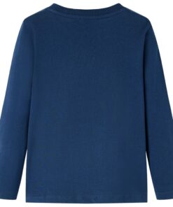 Kindershirt met lange mouwen 92 marineblauw
