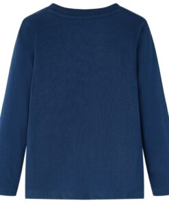 Kindershirt met lange mouwen 92 marineblauw