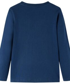 Kindershirt met lange mouwen 92 marineblauw