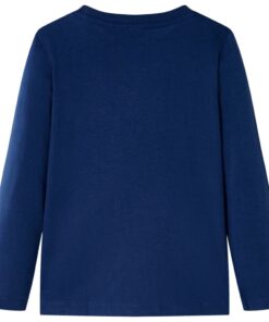 Kindershirt met lange mouwen 92 marineblauw