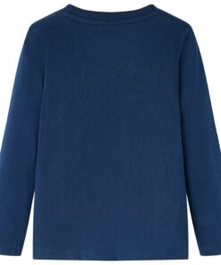 Kindershirt met lange mouwen 92 marineblauw