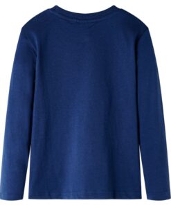 Kindershirt met lange mouwen 92 marineblauw