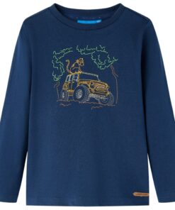Kindershirt met lange mouwen 92 marineblauw