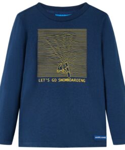 Kindershirt met lange mouwen 92 marineblauw