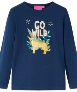 Kindershirt met lange mouwen 92 marineblauw