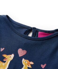 Kindershirt met lange mouwen 92 marineblauw