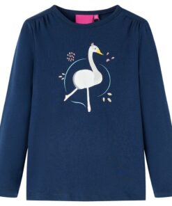 Kindershirt met lange mouwen 92 marineblauw