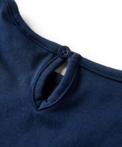 Kindershirt met lange mouwen 92 marineblauw