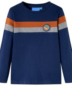 Kindershirt met lange mouwen 92 marineblauw
