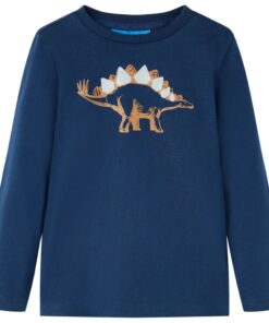 Kindershirt met lange mouwen 92 marineblauw