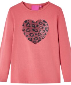 Kindershirt met lange mouwen 92 oudroze