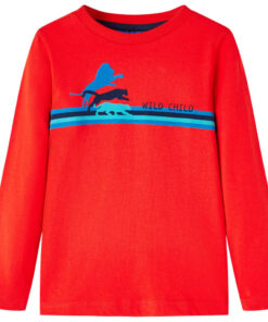 Kindershirt met lange mouwen 92 rood