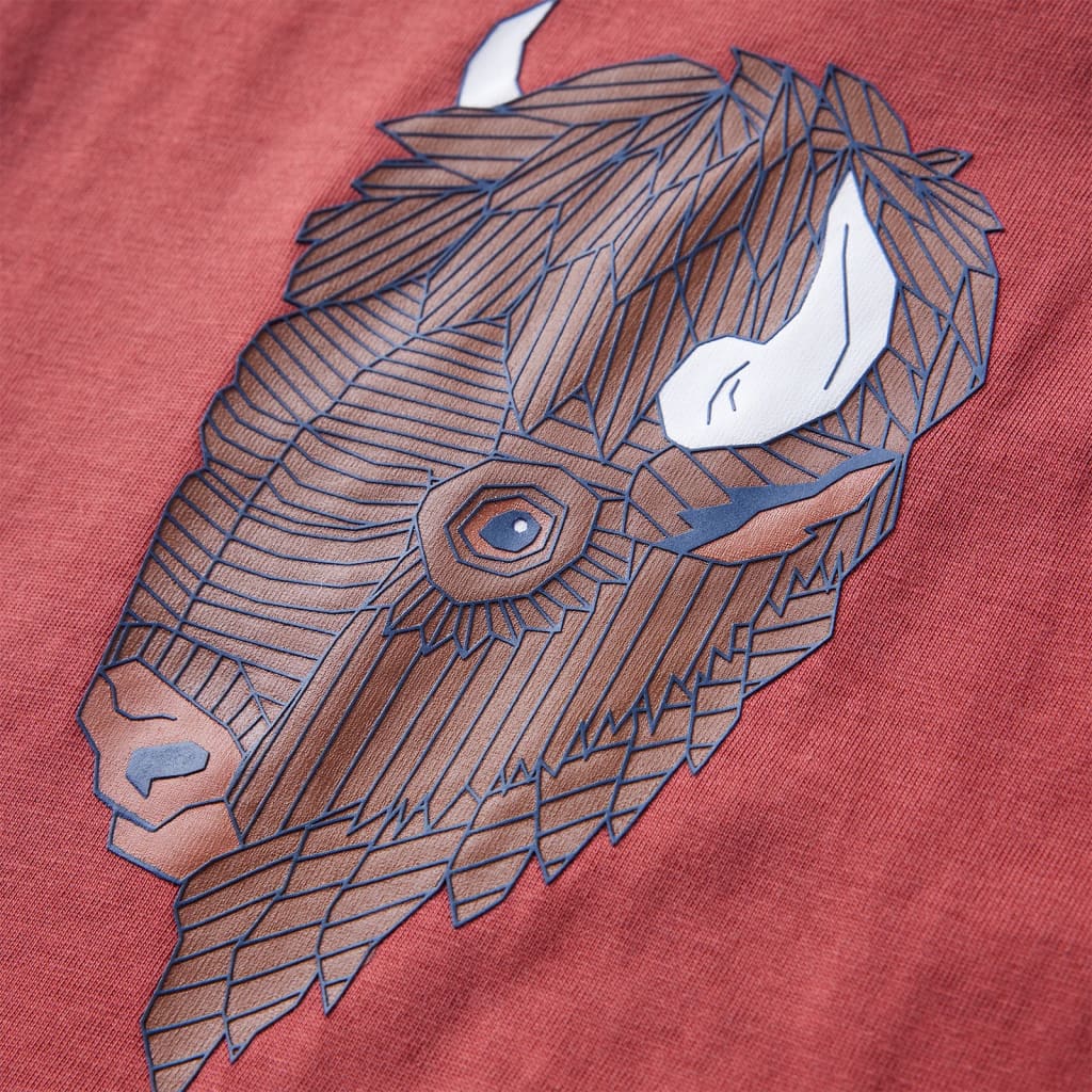 Kindershirt met lange mouwen 92 roodbruin - Image 4