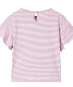 Kindershirt met mouwen met ruches 104 lila