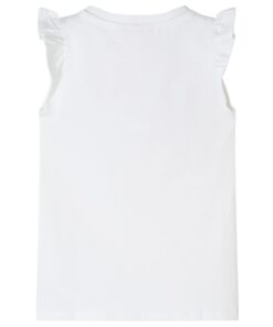 Kindershirt met mouwen met ruches 116 wit