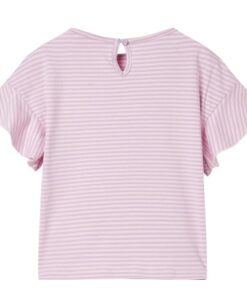 Kindershirt met mouwen met ruches 128 lila