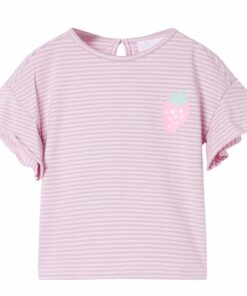 Kindershirt met mouwen met ruches 128 lila