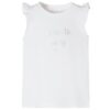 Kindershirt met mouwen met ruches 128 wit
