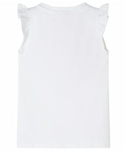 Kindershirt met mouwen met ruches 140 wit