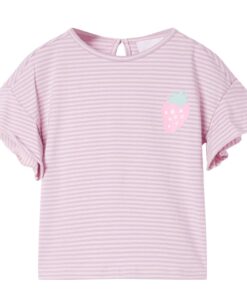 Kindershirt met mouwen met ruches 92 lila