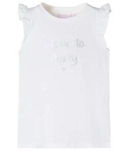 Kindershirt met mouwen met ruches 92 wit