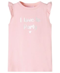 Kindershirt met ruches aan de mouwen 104 lichtroze