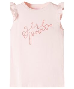 Kindershirt met ruches aan de mouwen 104 zachtroze