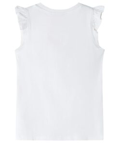 Kindershirt met ruches aan de mouwen 116 ecru