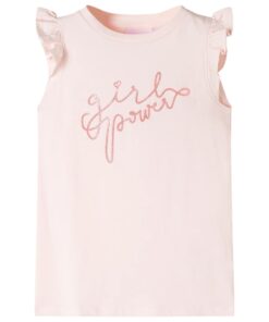 Kindershirt met ruches aan de mouwen 116 zachtroze