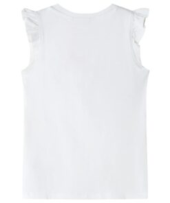 Kindershirt met ruches aan de mouwen 128 ecru