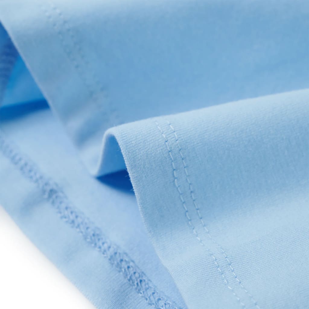 Kindershirt met ruches aan de mouwen 128 lichtblauw - Image 6