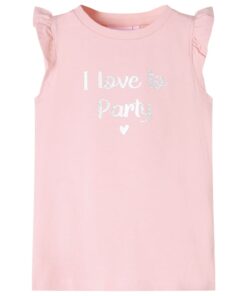 Kindershirt met ruches aan de mouwen 128 lichtroze