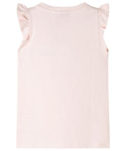 Kindershirt met ruches aan de mouwen 128 zachtroze