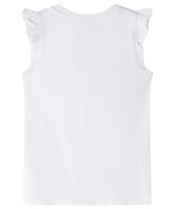 Kindershirt met ruches aan de mouwen 140 ecru