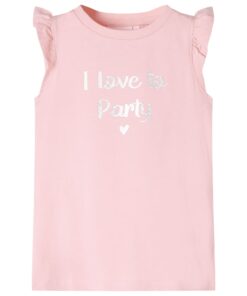 Kindershirt met ruches aan de mouwen 92 lichtroze