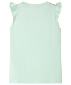 Kindershirt met ruches aan de mouwen 92 zachtgroen