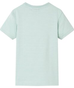 Kindershirt met strepen 116 lichtmint