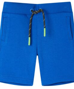 Kindershort met trekkoord 104 blauw