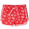 Kindershort met trekkoord 116 rood