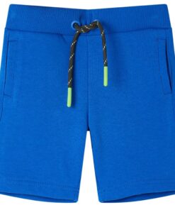 Kindershort met trekkoord 128 blauw