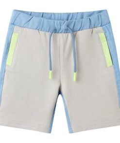 Kindershort met trekkoord 128 blauw