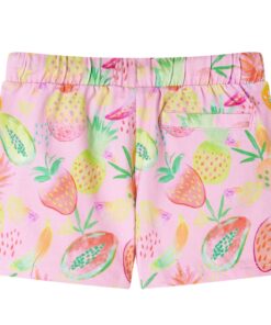 Kindershort met trekkoord 128 zachtroze