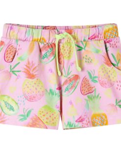 Kindershort met trekkoord 140 zachtroze