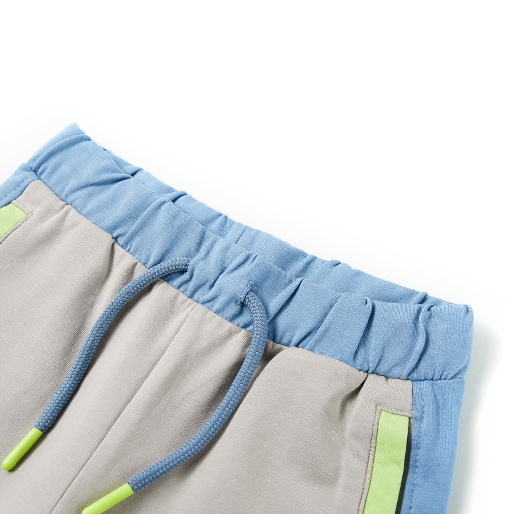 Kindershort met trekkoord 92 blauw - Image 3