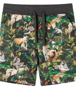 Kindershort met trekkoord 92 oudpetrol