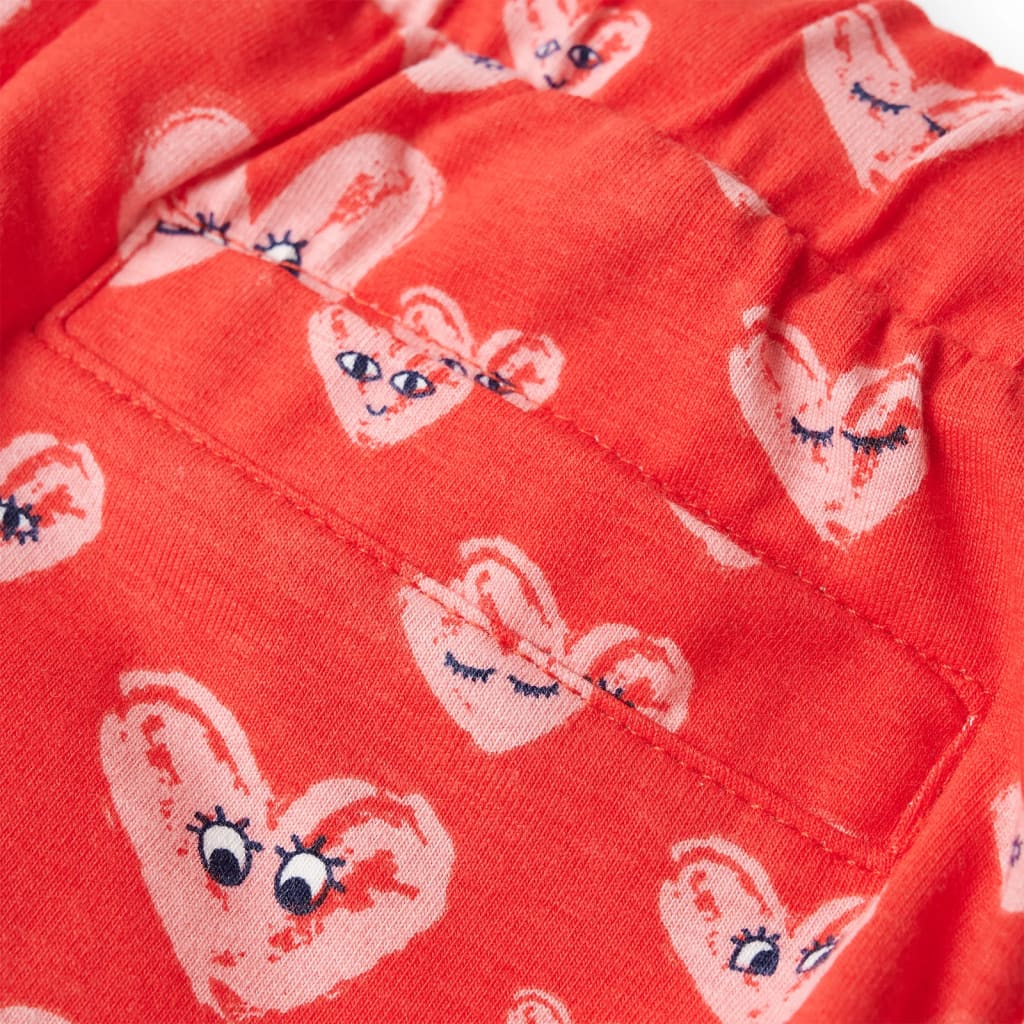 Kindershort met trekkoord 92 rood - Image 7