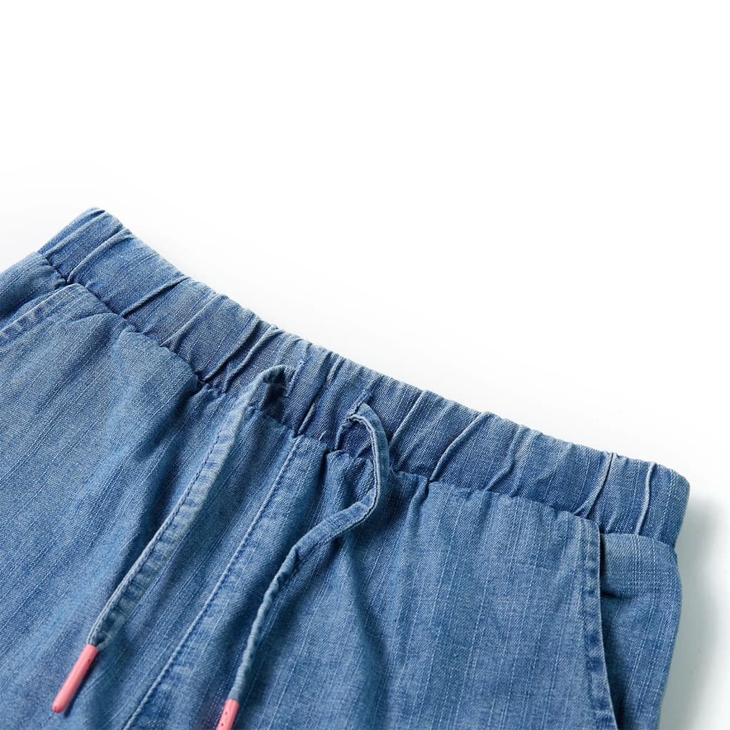 Kindershorts 128 denimblauw - Image 3